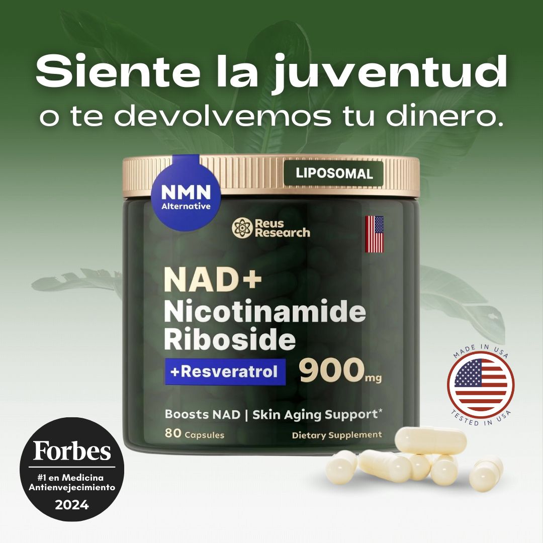 Restaura tu energía, rejuvenece tus células y potencia tu mente en 1 semana con NAD+Resveratrol