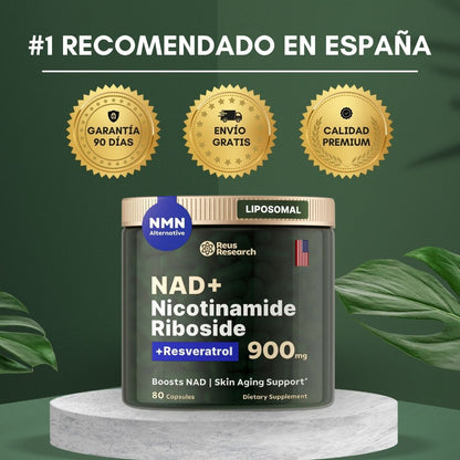 Restaura tu energía, rejuvenece tus células y potencia tu mente en 1 semana con NAD+Resveratrol
