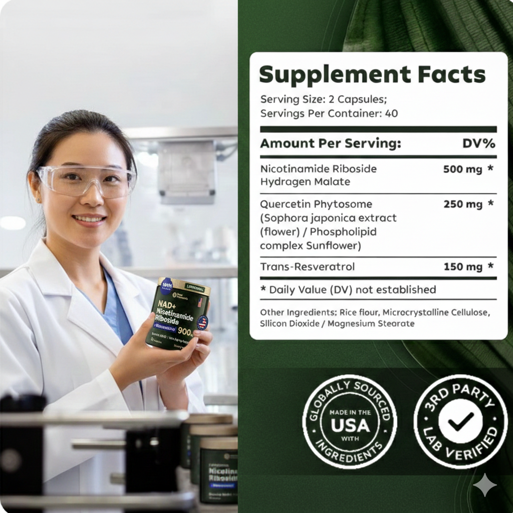 NAD+ Resveratrol | Restaura Tu Energía Celular, Revitaliza Tu Mente y Activa Tu Juventud Interna