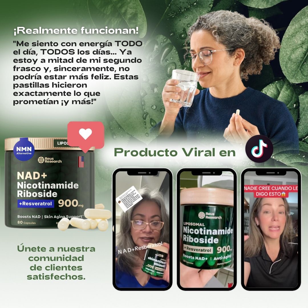 Restaura tu energía, rejuvenece tus células y potencia tu mente en 1 semana con NAD+Resveratrol
